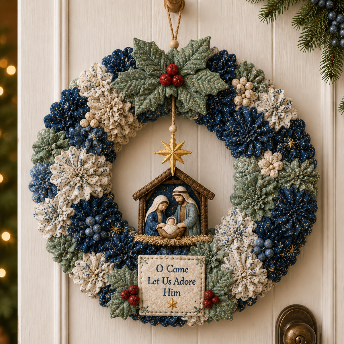 🔥49% Off Last Day - 3D Fabric Poke Wreath DIY Kit