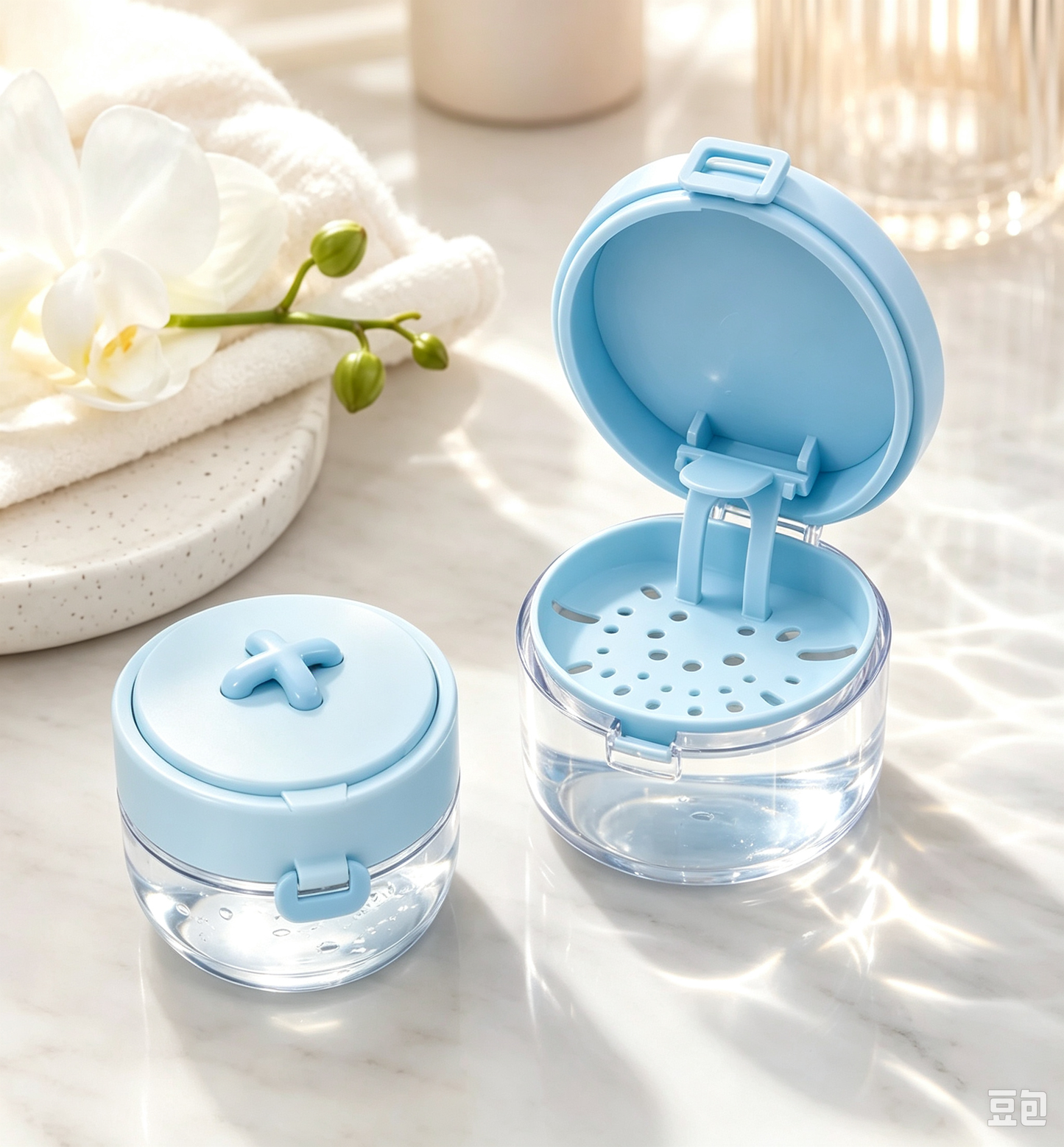 🏆100K+ SOLD! 💧Portable Retainer and Denture Cleaning Case with Magnetic Lifting Tray