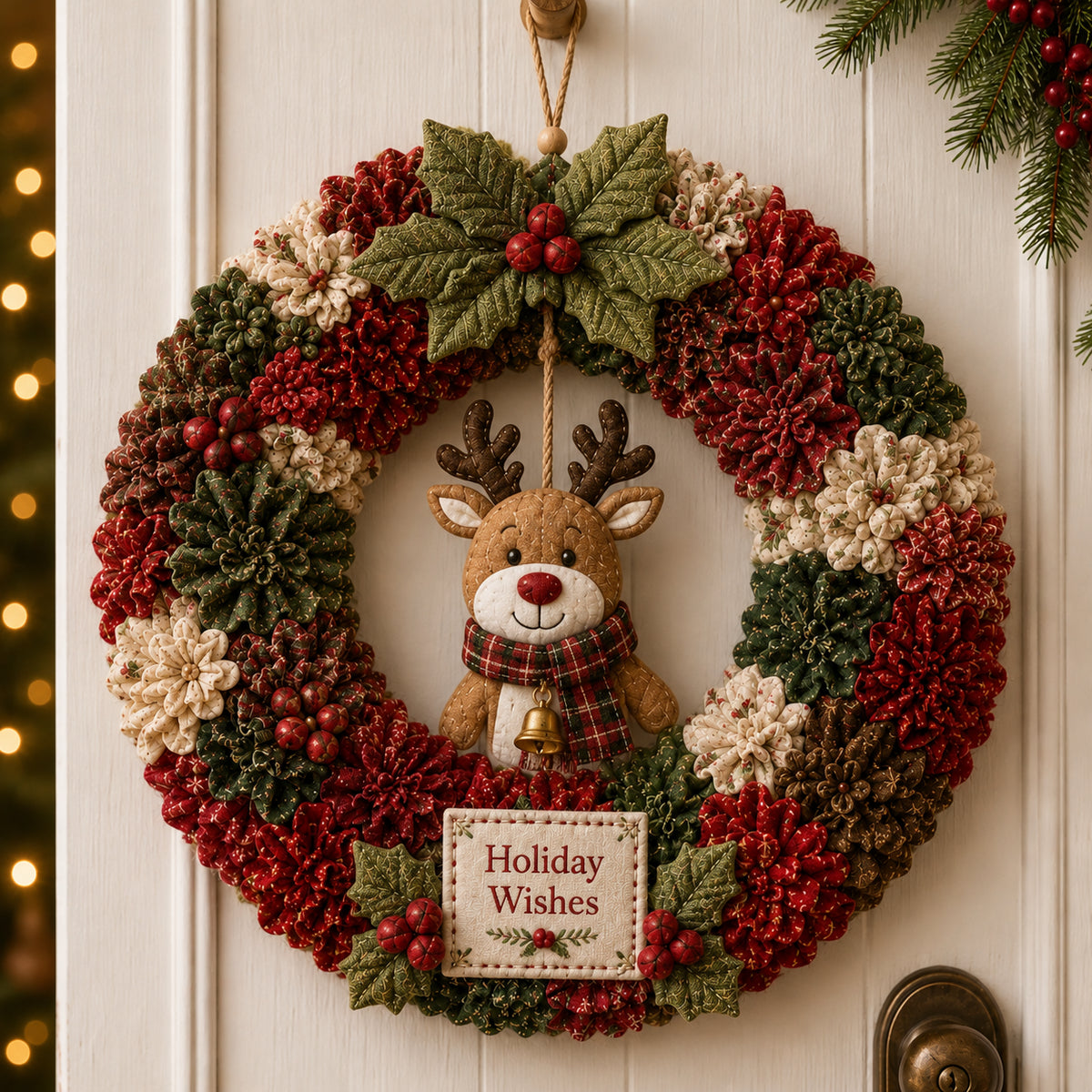 🔥49% Off Last Day - 3D Fabric Poke Wreath DIY Kit