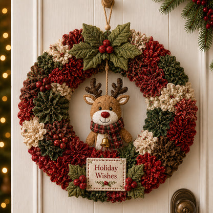 🔥49% Off Last Day - 3D Fabric Poke Wreath DIY Kit