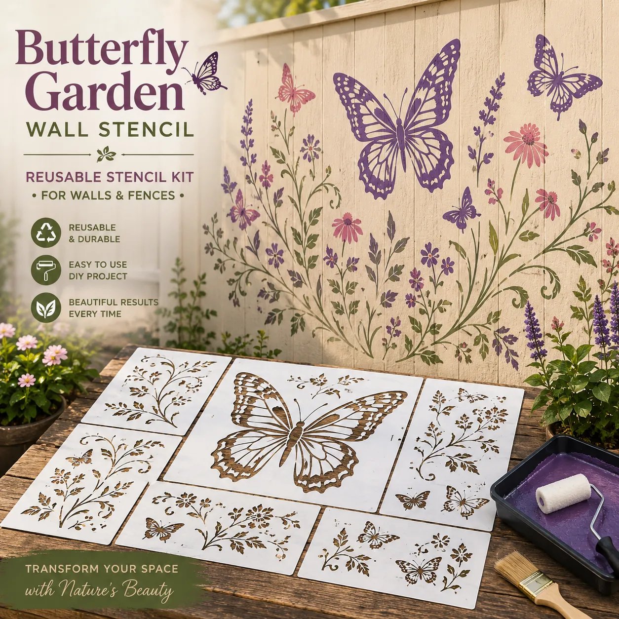 Transform Any Wall Into a Stunning Garden Mural in Minutes
