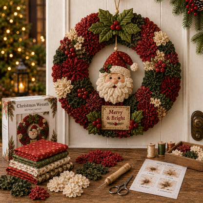 🔥49% Off Last Day - 3D Fabric Poke Wreath DIY Kit