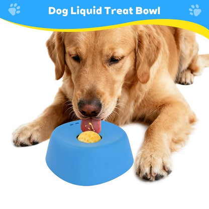 🧡Slow Feeder Dog Bowls for Liquid Treat, [Built-in Rolling Ball] No Spill Bone Broth Dog Licking Bowl, Multi-Purpose Puppy Yogurt Feeder Bowl for All Breeds Dietary Supplement/Post-op Nutrition Feeding-JKL