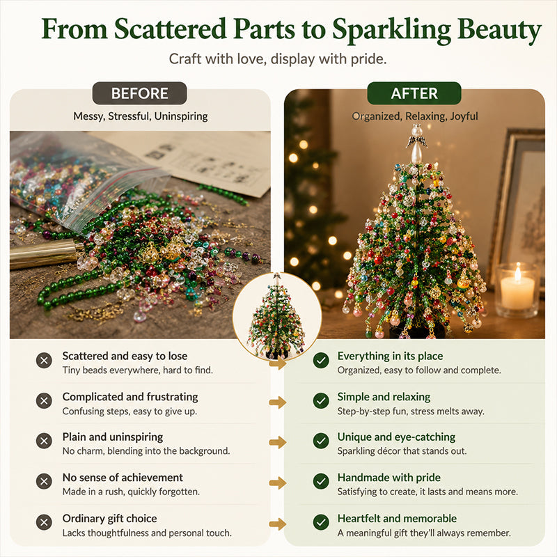 🎄 DIY Christmas tree bead kit – MAKE YOUR OWN SPARKLING CHRISTMAS TREE ✨
