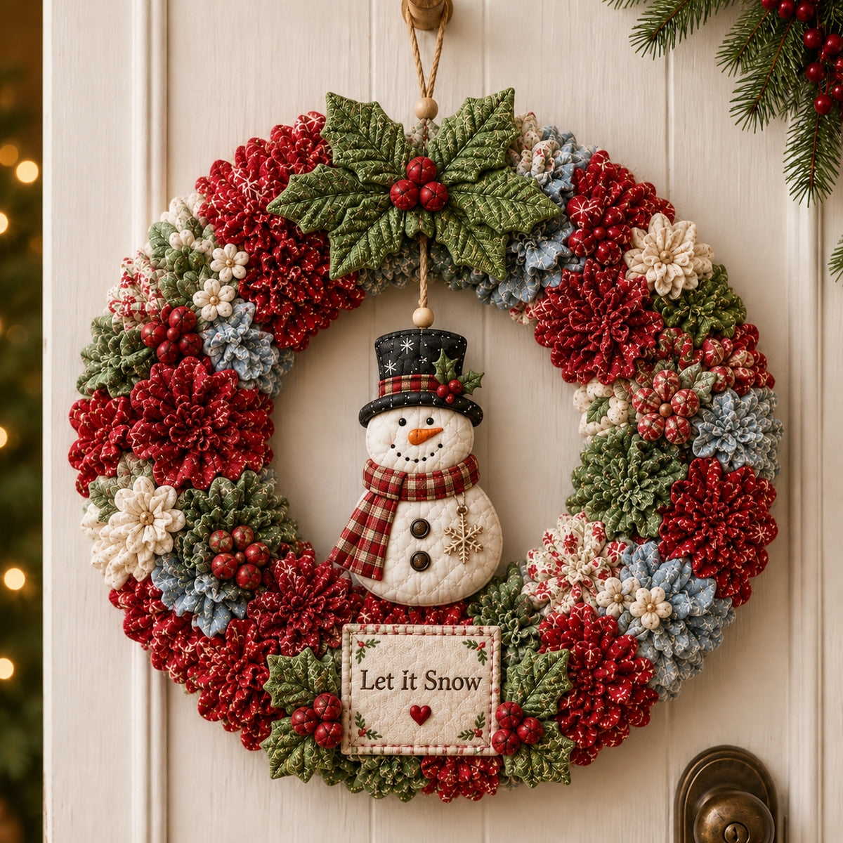 🔥49% Off Last Day - 3D Fabric Poke Wreath DIY Kit