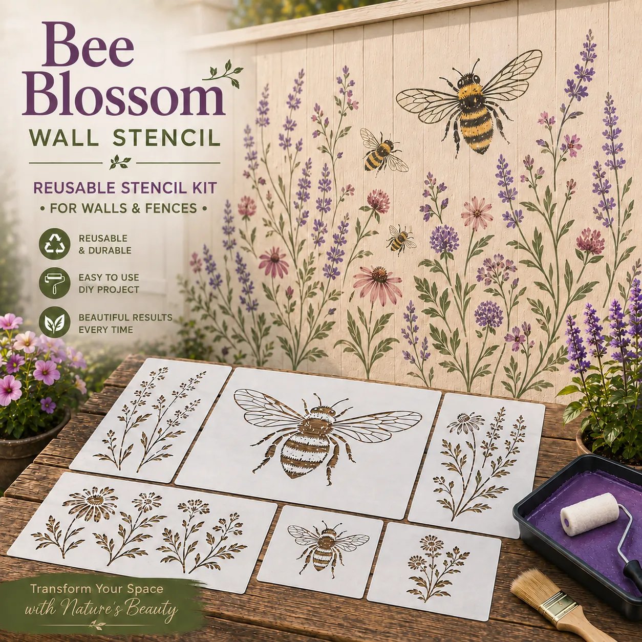 Transform Any Wall Into a Stunning Garden Mural in Minutes