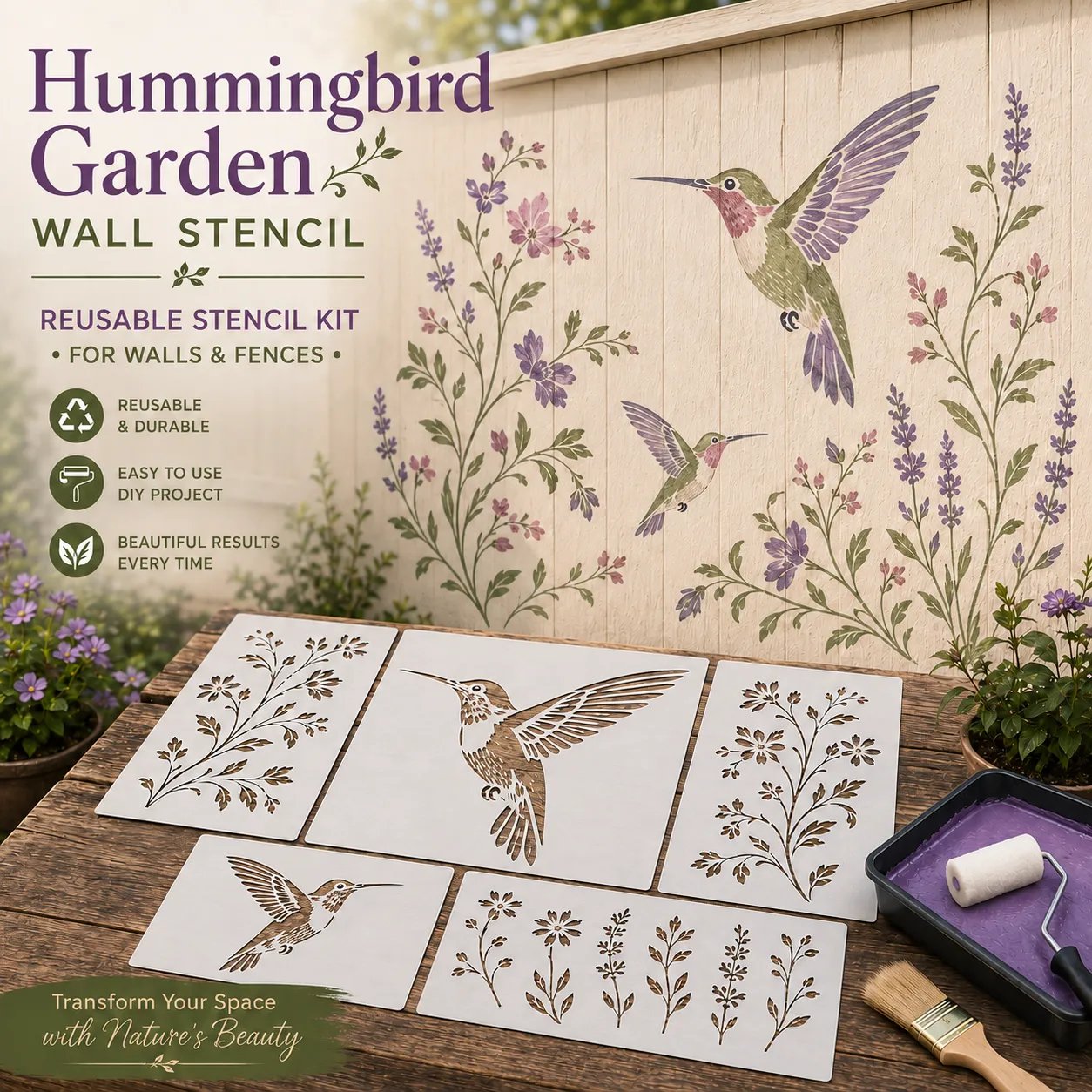 Transform Any Wall Into a Stunning Garden Mural in Minutes