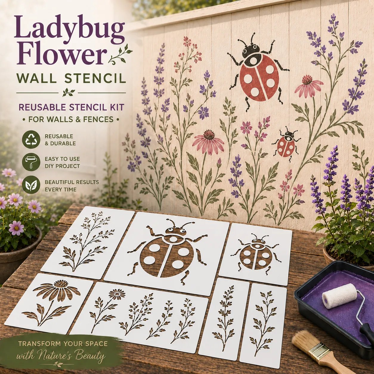 Transform Any Wall Into a Stunning Garden Mural in Minutes