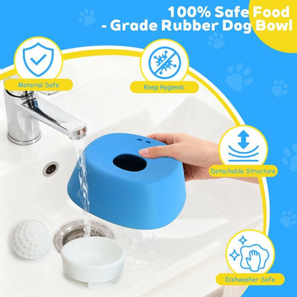 🧡Slow Feeder Dog Bowls for Liquid Treat, [Built-in Rolling Ball] No Spill Bone Broth Dog Licking Bowl, Multi-Purpose Puppy Yogurt Feeder Bowl for All Breeds Dietary Supplement/Post-op Nutrition Feeding-JKL